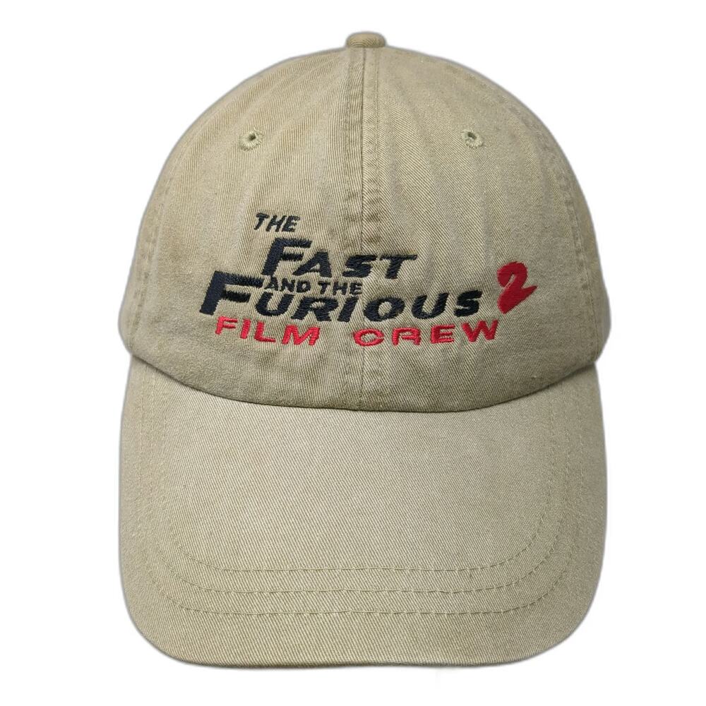 Adams Beige Baseball Cap One Size Fast and the Furious 2 Film Crew Hat Slideback